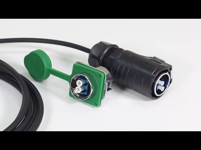 Направьте 2 соединителя оптического волокна ЛК режима водоустойчивых для сделанной пластмассы кабеля ПБТ металла
